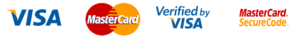 Visa, MasterCard, Verified by Visa, MasterCard SecureCode